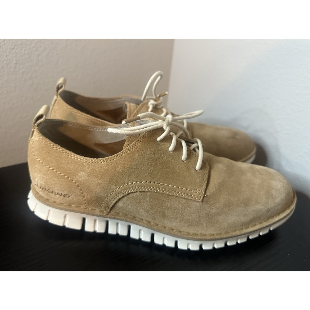 Cole Haan Zerogrand Oxford Mens 9 M Tan Suede Wingtip C31257 Lightweight